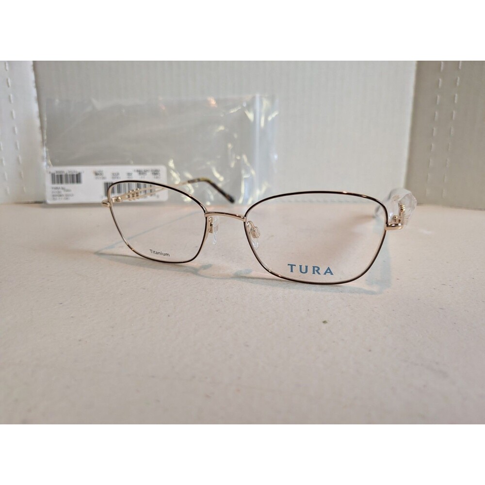 Tura R138 RGD Rose Gold Metal Eyeglasses Frames Women 53-17-140 Japan Designer
